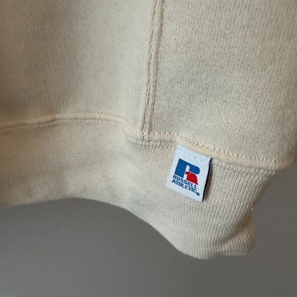 Russell Athletic Cream Crewneck Large Men's Sweatshirt - Picture 2 of 9